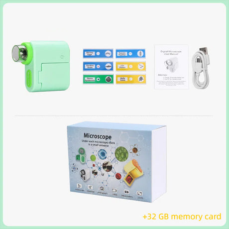 Handheld portable screen with camera microscope for children's science, high school students' toys can see bacteria 1000 times - V.I.P Digital Presence