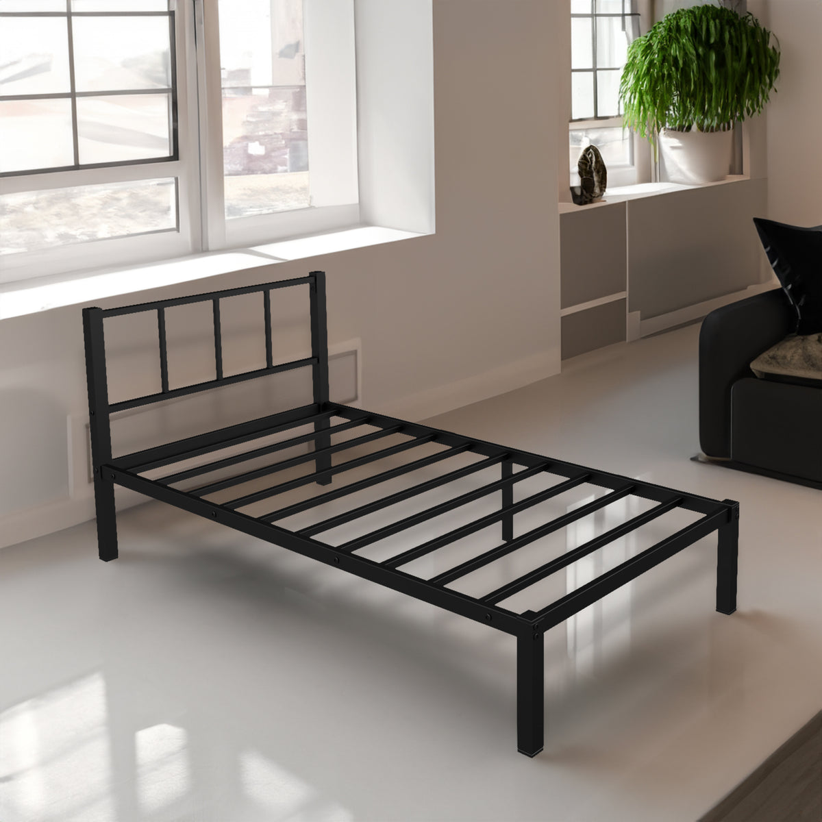 Twin over Twin & Twin Bunk Beds for 3, Twin XL over Twin & Twin Bunk Bed Metal Triple Bunk Bed, Black - V.I.P Digital Presence