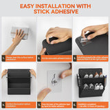 RV shoe storage (adhesive), over-door rack with deep pockets – for motorhomes, narrow wardrobes, 1 piece - V.I.P Digital Presence