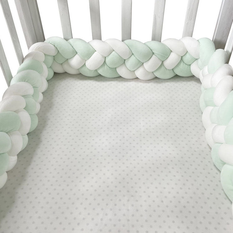 Woven baby bed surround anti-collision strip four strand Fried Dough Twists braid wrapped around the bed surround ins baby child - V.I.P Digital Presence