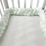 Woven baby bed surround anti-collision strip four strand Fried Dough Twists braid wrapped around the bed surround ins baby child - V.I.P Digital Presence