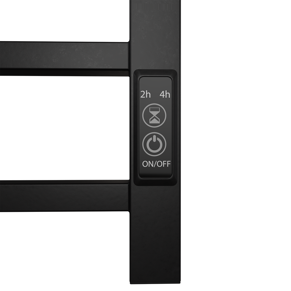 Towel Warmer 6 Bar Electric Heated Towel Rack Wall Mount Plug-in/Bath Towel Heater Matt-Black - Timer - V.I.P Digital Presence