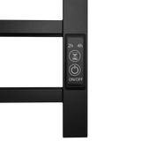 Towel Warmer 6 Bar Electric Heated Towel Rack Wall Mount Plug-in/Bath Towel Heater Matt-Black - Timer - V.I.P Digital Presence
