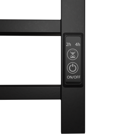 Towel Warmer 6 Bar Electric Heated Towel Rack Wall Mount Plug-in/Bath Towel Heater Matt-Black - Timer - V.I.P Digital Presence