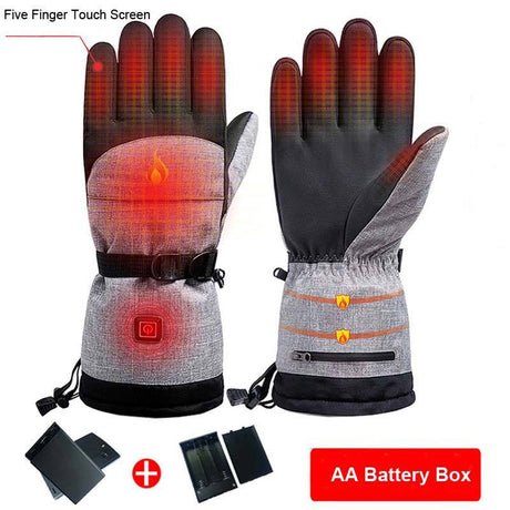 Intelligent Heating Gloves Full Fat Touch Screen Warm Waterproof Outdoor Motor Sports Electric Heating Ski Gloves - V.I.P Digital Presence