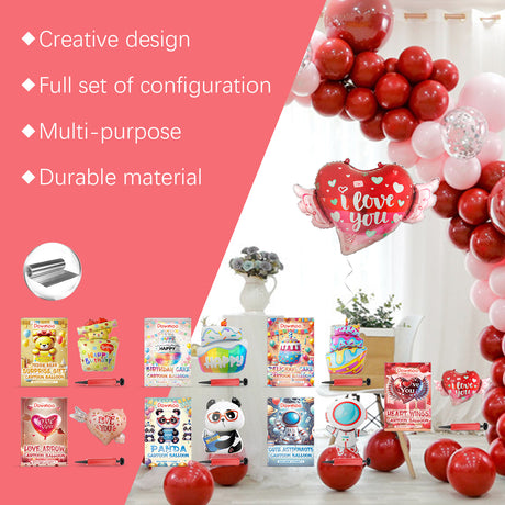 Ambience Balloon Set Valentine's Day Proposal Wedding Anniversary Date Birthday Party Decoration - V.I.P Digital Presence