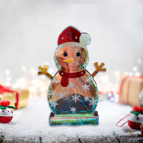 Christmas Colorful Glowing Snowman Ornament Flat Snowman Desktop Plug in Night Light - V.I.P Digital Presence
