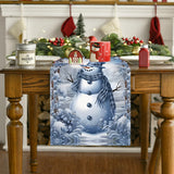 Christmas Snowman Table Flag Festival Restaurant Tablecloth Mat Tablecloth Home Kitchen Table Decoration Tea Flag - V.I.P Digital Presence