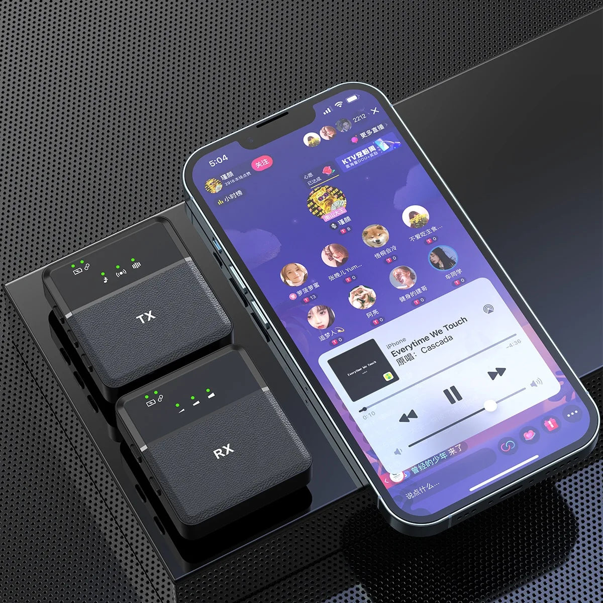 Wireless microphone lavalier style live streaming device anchor receiver mobile phone recording outdoor video microphone - V.I.P Digital Presence