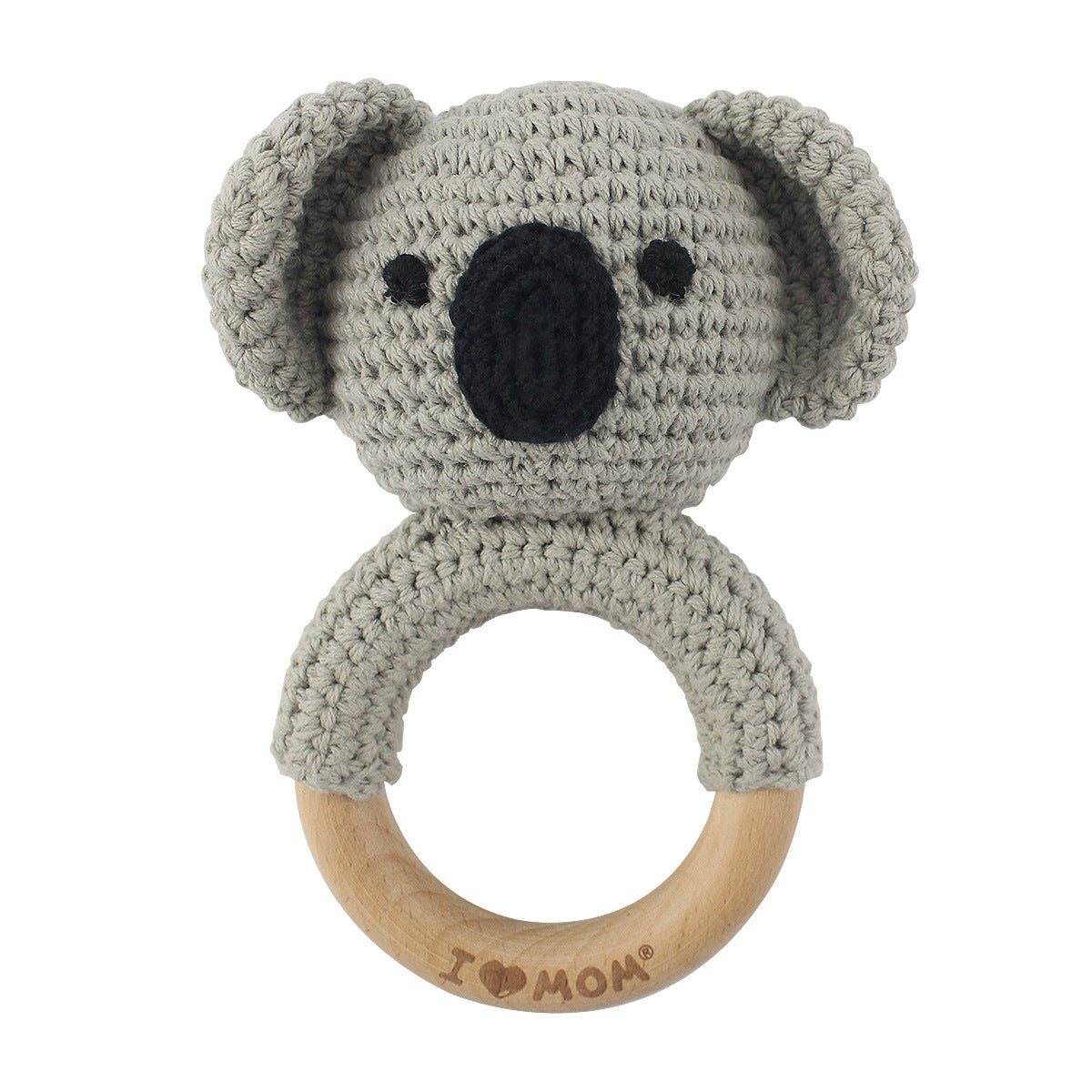 Campana relajante para bebé con nombre tallado, regalo para recién nacido, regalo para el baño, muñeca de dibujos animados tejida