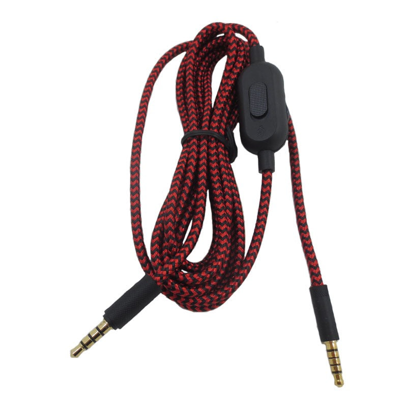 Audio cable suitable for Logitech GPRO X G233 G433 Alpha Red Black Braided Gaming Earphone Cable - V.I.P Digital Presence