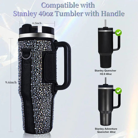 Diamond Mug Sleeves For  Portable Water Kettle Carrier Holder Bag With Straps Outdoor Drinkware Accessory - V.I.P Digital Presence