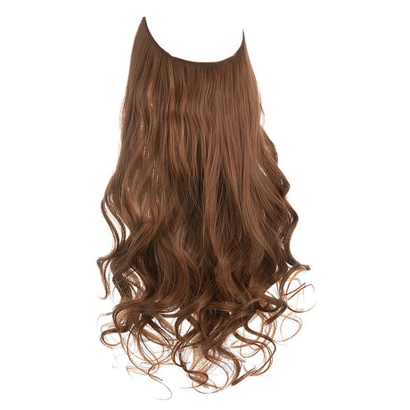 European And American Wig Piece Female Fishline Hair Extension Piece Chemical Fiber Matte High Temperature Silk Long Curly Human Hair - V.I.P Digital Presence