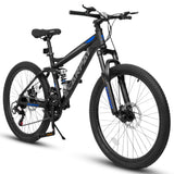 A2660 Ecarpat Mountain Bike 26 inch Wheel Carbon Steel Frame Disc Brake Thumb Shift Front Fork Rear Shock Absorber Bicycle - V.I.P Digital Presence