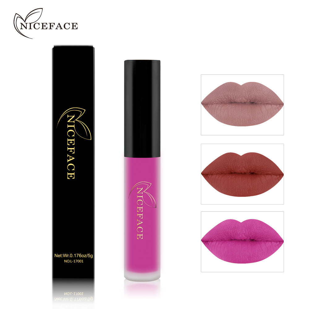 NICEFACE Matte Lip Glaze Does Not Fade And Does Not Stick To Cup Lip Gloss Non-Moisturizing Lipstick Orange - V.I.P Digital Presence