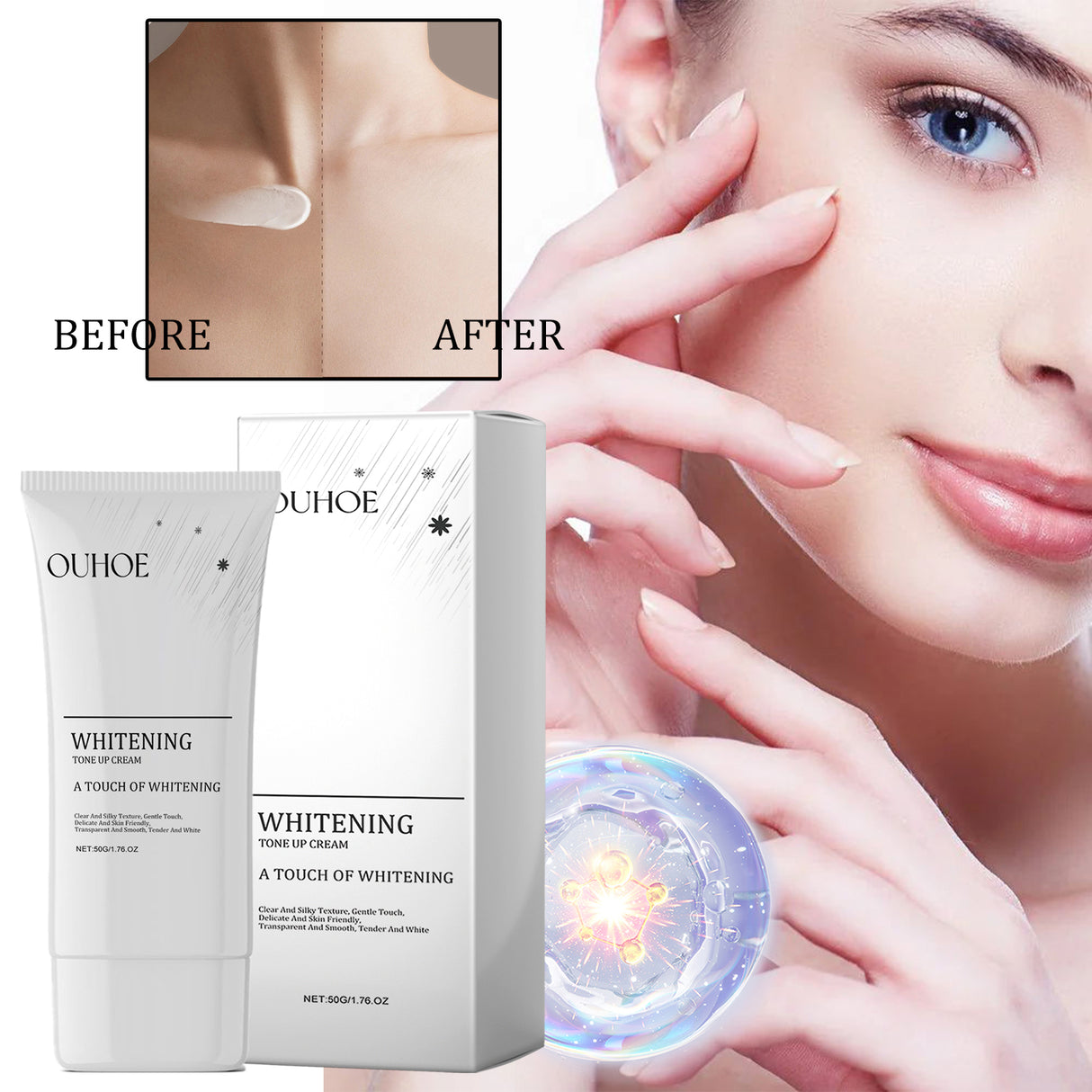 Whitening Tone Up Cream, Moist And Soft Fade Spots Rough Dry Skin Dark Skin Cream - V.I.P Digital Presence