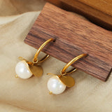 18K Gold-Plated Bead Dangle Earrings - V.I.P Digital Presence
