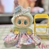 Ropa] Ropa Labubu con colgante de cara de PVC, ropa para muñecas de la serie Labubu Sitting Party