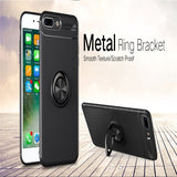 Phone Case Ultra Slim Silicon Armor Anti-knock Car Magnetic Metal Ring Bracket Cell Phone Shell Case for IPhone X 6/6S 7/8 Plus - V.I.P Digital Presence