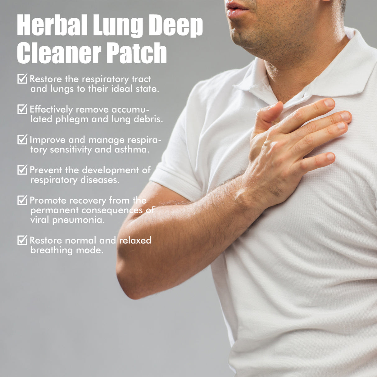 Herbal Lung Deep Cleaner Patch, Relieve Fatigue And Discomfort Relax Body Care Patch - V.I.P Digital Presence