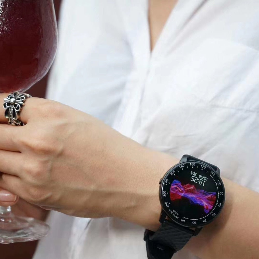 Reloj inteligente para hombres y mujeres, monitor de actividad física, monitor de ritmo cardíaco y presión arterial, reloj inteligente, dispositivos portátiles, pulsera inteligente para Android e iOS. 