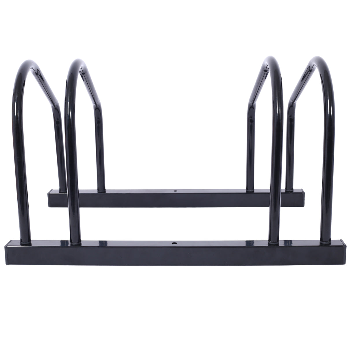 2 bicycle parking racks 22-28 inch wheel supports, maximum tire width 2.15 inches, black painted - V.I.P Digital Presence