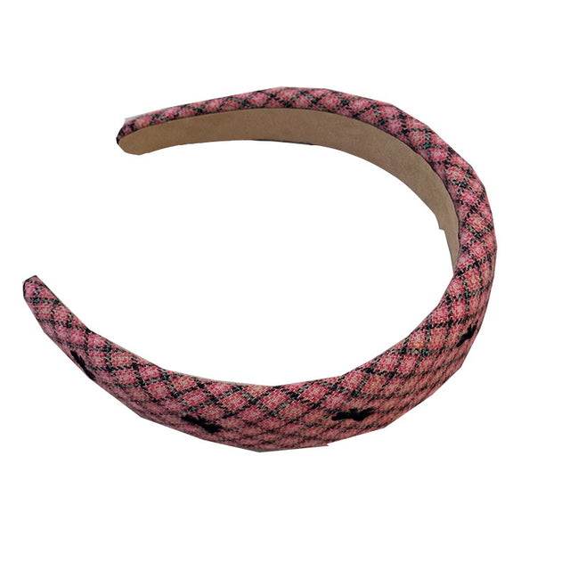 Plaid Bow Wide Headband - V.I.P Digital Presence