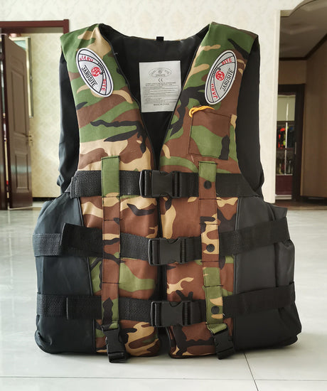 S-M-L-XL-2XL-3XL adult life jacket: buoyant, for sea fishing/outdoor sports, coated Oxford cloth. - V.I.P Digital Presence