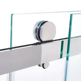 56-60 "wide x 75" high frameless double sliding shower door, 304 stainless steel chrome plated, 8mm thick SGCC tempered transpar - V.I.P Digital Presence