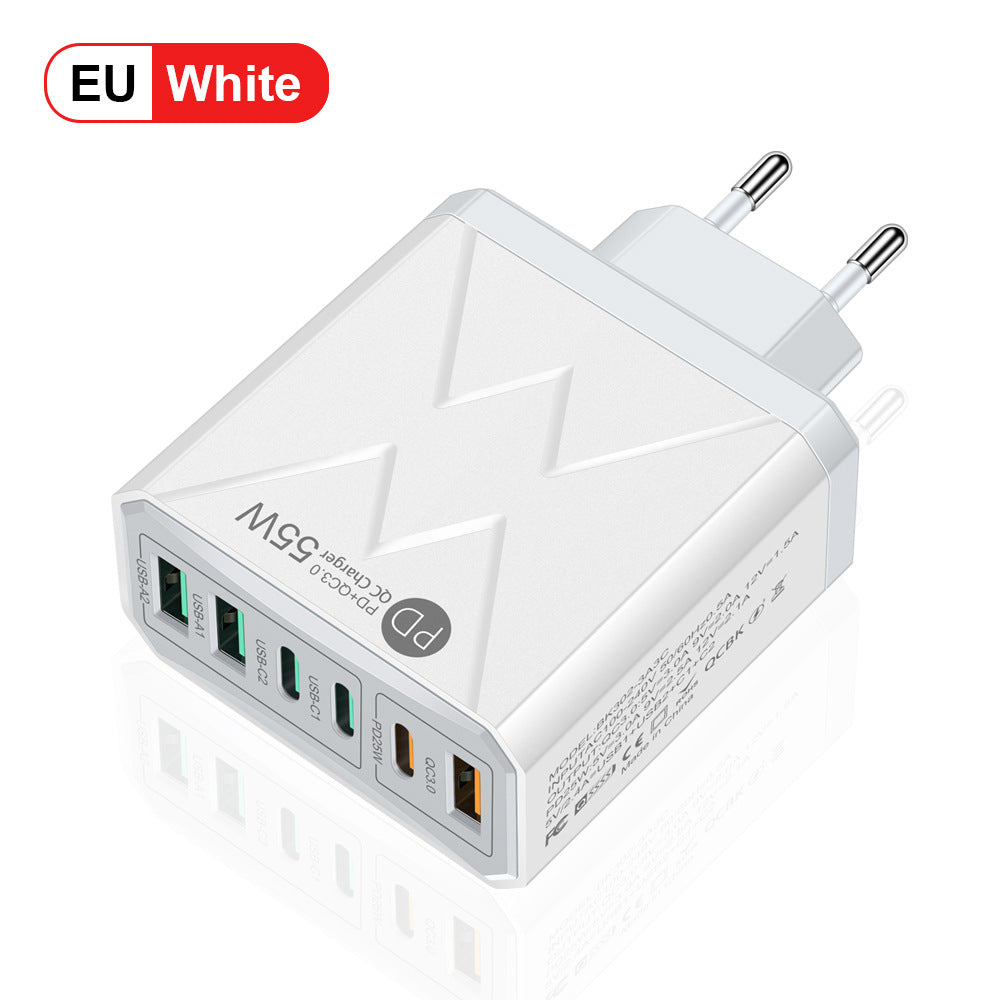 Fast charging mobile phone charger standard PD55W QC3.0+PD25W 3PD+3USB travel charging head - V.I.P Digital Presence