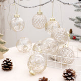 Christmas decorations 8cm/9PCS transparent PET painted Christmas ball gift box set Christmas tree pendant - V.I.P Digital Presence