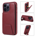 Suitable for Apple 15 phone case 13promax stand phone case adhesive leather anti drop 12 accordion card insertion phone case - V.I.P Digital Presence