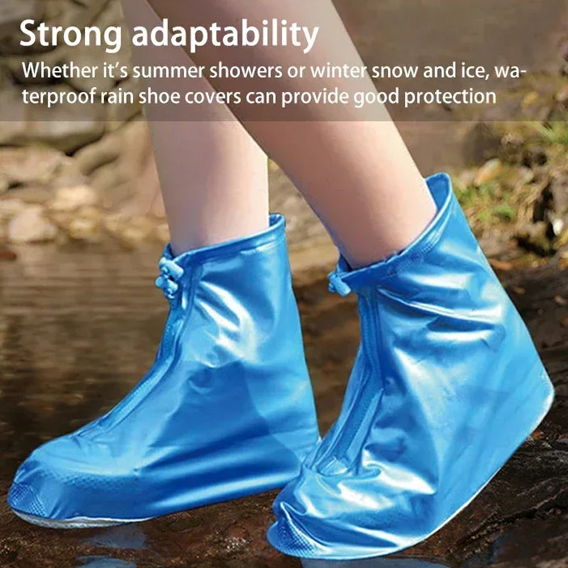 Waterproof, non-slip reusable shoe covers (PVC/silicone sole) – for rain/snow, unisex.