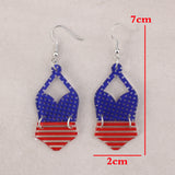 US Flag Pattern Acrylic Earrings - V.I.P Digital Presence