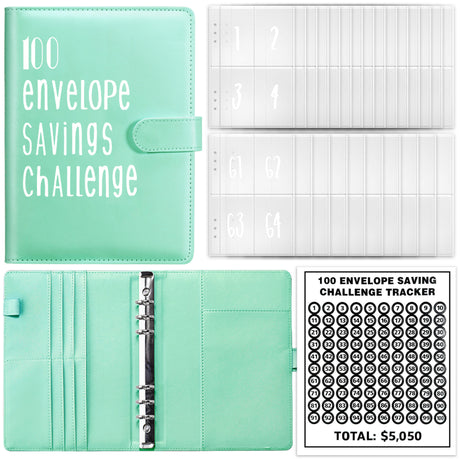 100 Day Challenge Loose leaf Notebook Couple's Savings Notebook Money Saving Envelope Budget Savings Notebook Notepad - V.I.P Digital Presence