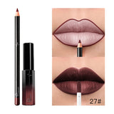 Pudaier 36 Color Matte Lip Gloss Lip Liner Matte Matte Lip Glaze Lipstick Pencil - V.I.P Digital Presence