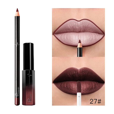 Pudaier 36 Color Matte Lip Gloss Lip Liner Matte Matte Lip Glaze Lipstick Pencil - V.I.P Digital Presence