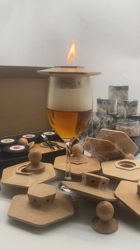 Cocktail Wood Smoker Hexagonal Round Saucer Bar Kitchen Smoking Tools Smoking Wood Cover 6pcs - V.I.P Digital Presence