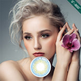 1Pair FDA Certificate Eyes Beautiful Pupil Colorful Girl Cosplay Contact Lenses  PHALAENOPSIS DARK BLUE - V.I.P Digital Presence