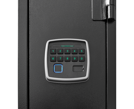 5 gun safes with 3 pistol pockets, quick access biometric adjustable heavy-duty gun rack mounted gun safes - V.I.P Digital Presence