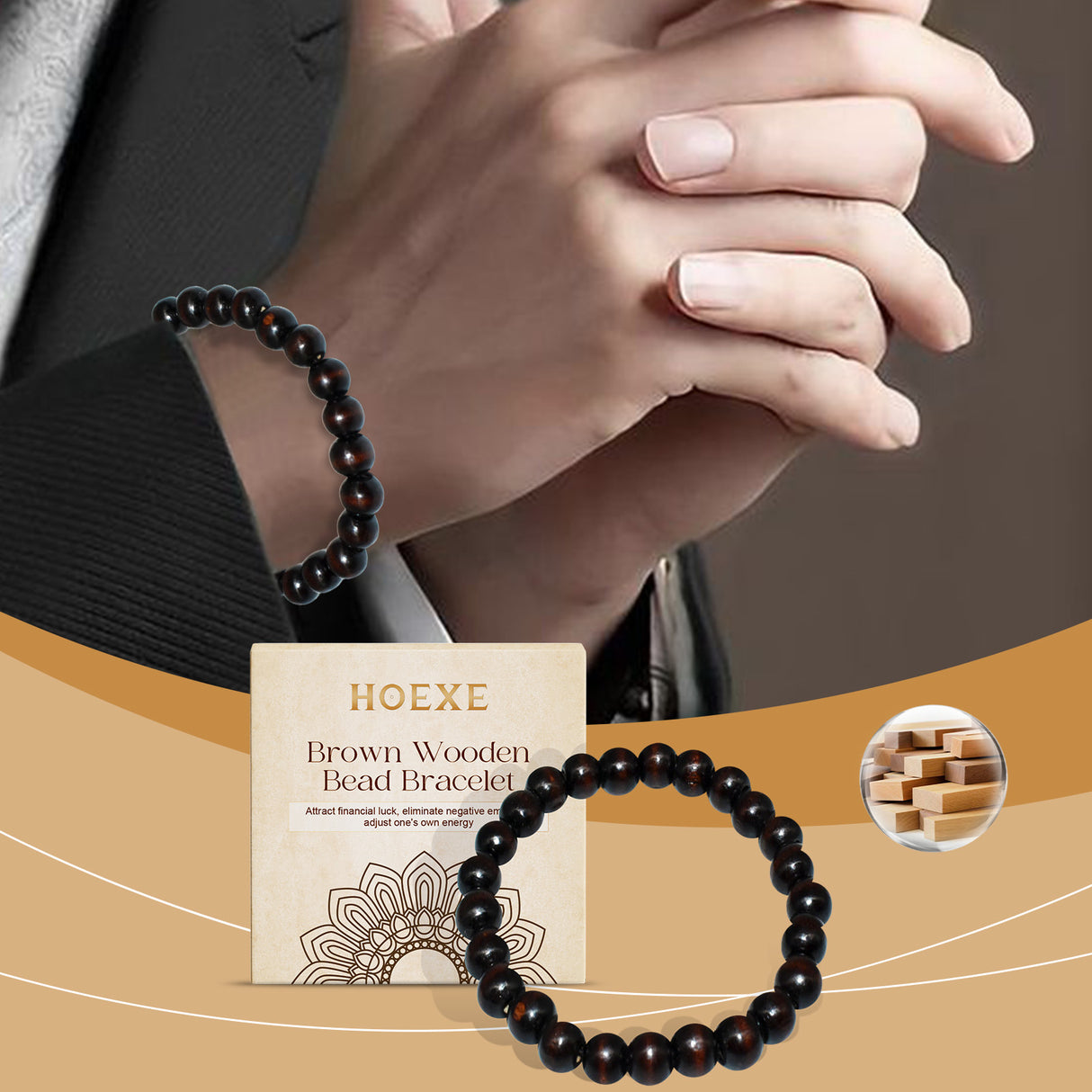 Black Coffee Wood Bead Bracelet Daily Hand Simple Fashion Everything With Niche Design Wood Bead Bracelet - V.I.P Digital Presence