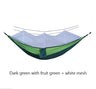 Hamaca giratoria Bourette de nailon 210T para exteriores, antimosquitos, para acampar al aire libre, con soporte para cama