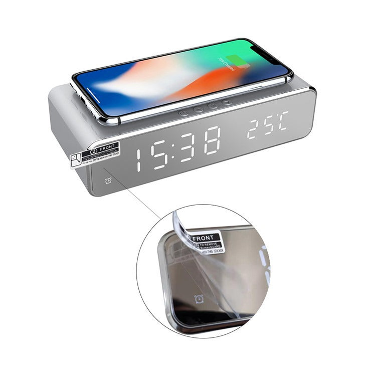Wireless charging time display thermometer alarm clock wireless charging - V.I.P Digital Presence