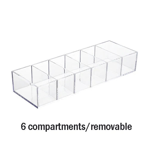Household Transparent Divided Cosmetic Storage Box Sorting and Detachable Plastic Desktop Storage Box - V.I.P Digital Presence