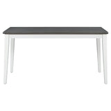 TREXM Classic and Traditional Style 6 - Piece Dining Set, Includes Dining Table  4 Upholstered Chairs & Bench (White+Gray)