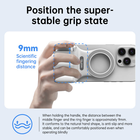 MagSafe Compatible Fun Photography Grip: MFi Certified Wireless Bluetooth Stabilizer for Shake-Free Shooting - V.I.P Digital Presence