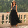 ElegantStyle Sexy Sleeveless Women's Shiny Mesh Splicing Swing Dress - V.I.P Digital Presence