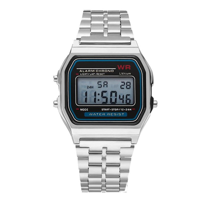 Sports children's electronic steel strip night light alarm clock steel strip watch multi-color electronic watch - V.I.P Digital Presence