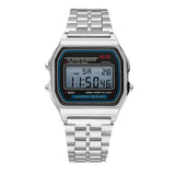 Sports children's electronic steel strip night light alarm clock steel strip watch multi-color electronic watch - V.I.P Digital Presence