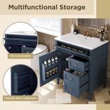 30 inch bathroom vanity with top sink, storage cabinet with 2 drawers and 1 drawer, single sink bathroom vanity - V.I.P Digital Presence